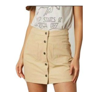 FINAL SALE!  Snap Button Corduroy Mini Skirt